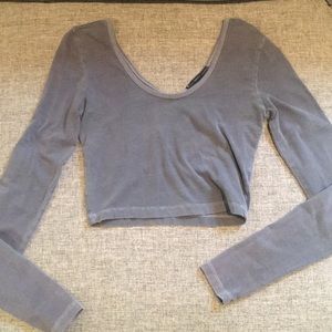 Grey Longsleeve crop